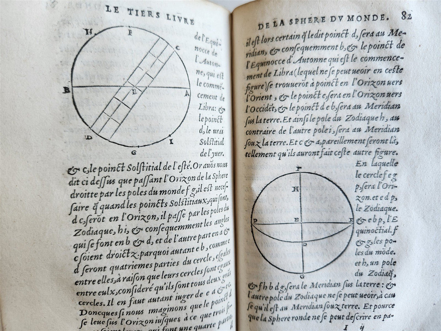 1550 LA SPHERE du MONDE by Alexandre Piccolomini ILLUSTRATED antique ASTRONOMY