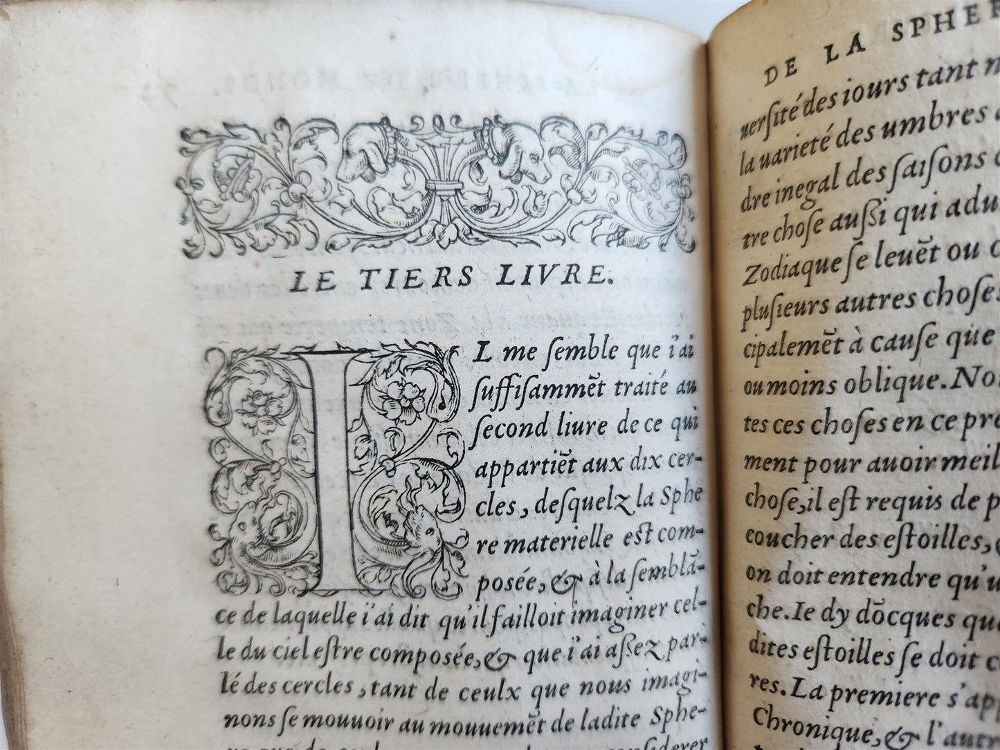 1550 LA SPHERE du MONDE by Alexandre Piccolomini ILLUSTRATED antique ASTRONOMY