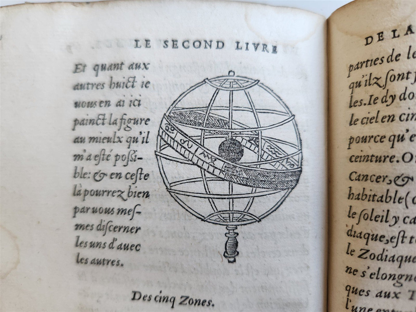 1550 LA SPHERE du MONDE by Alexandre Piccolomini ILLUSTRATED antique ASTRONOMY