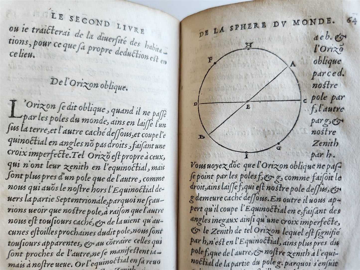 1550 LA SPHERE du MONDE by Alexandre Piccolomini ILLUSTRATED antique ASTRONOMY