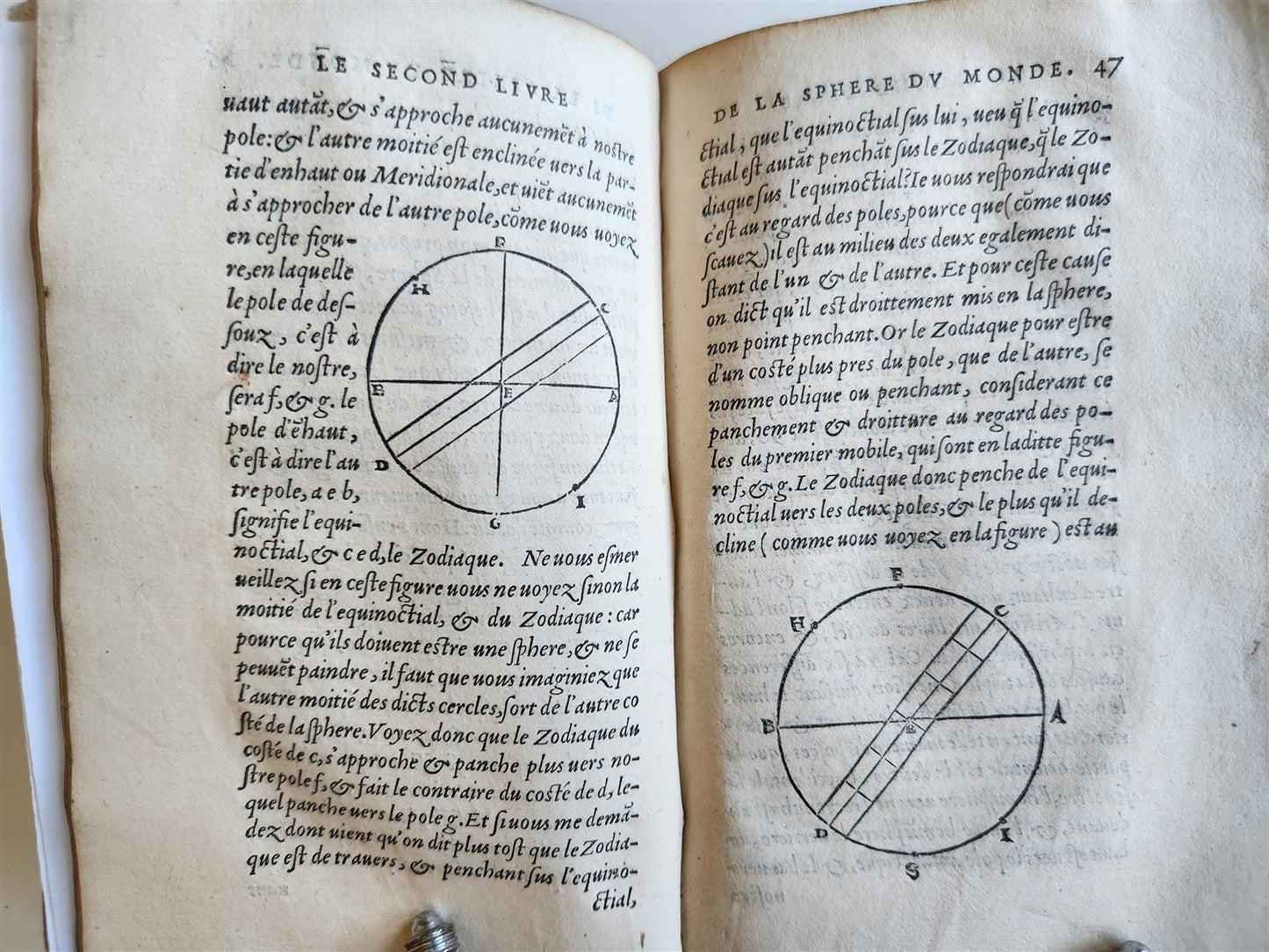 1550 LA SPHERE du MONDE by Alexandre Piccolomini ILLUSTRATED antique ASTRONOMY