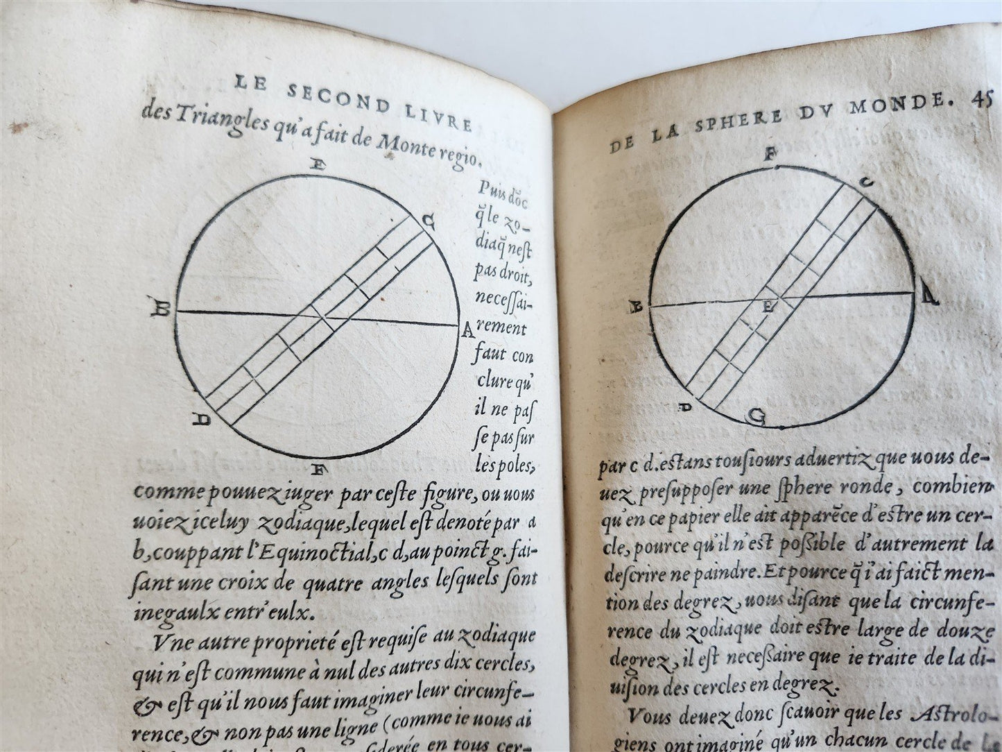 1550 LA SPHERE du MONDE by Alexandre Piccolomini ILLUSTRATED antique ASTRONOMY