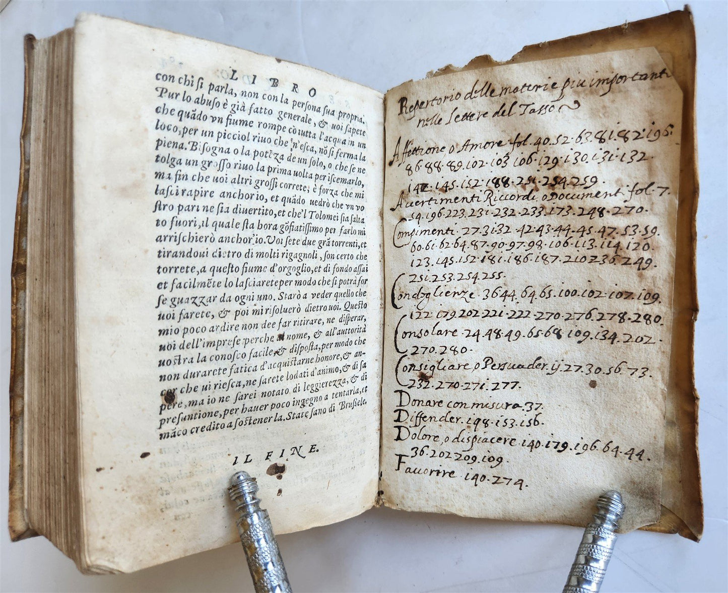 1597 Le lettere di m. Bernardo Tasso antique 16th CENTURY vellum bound