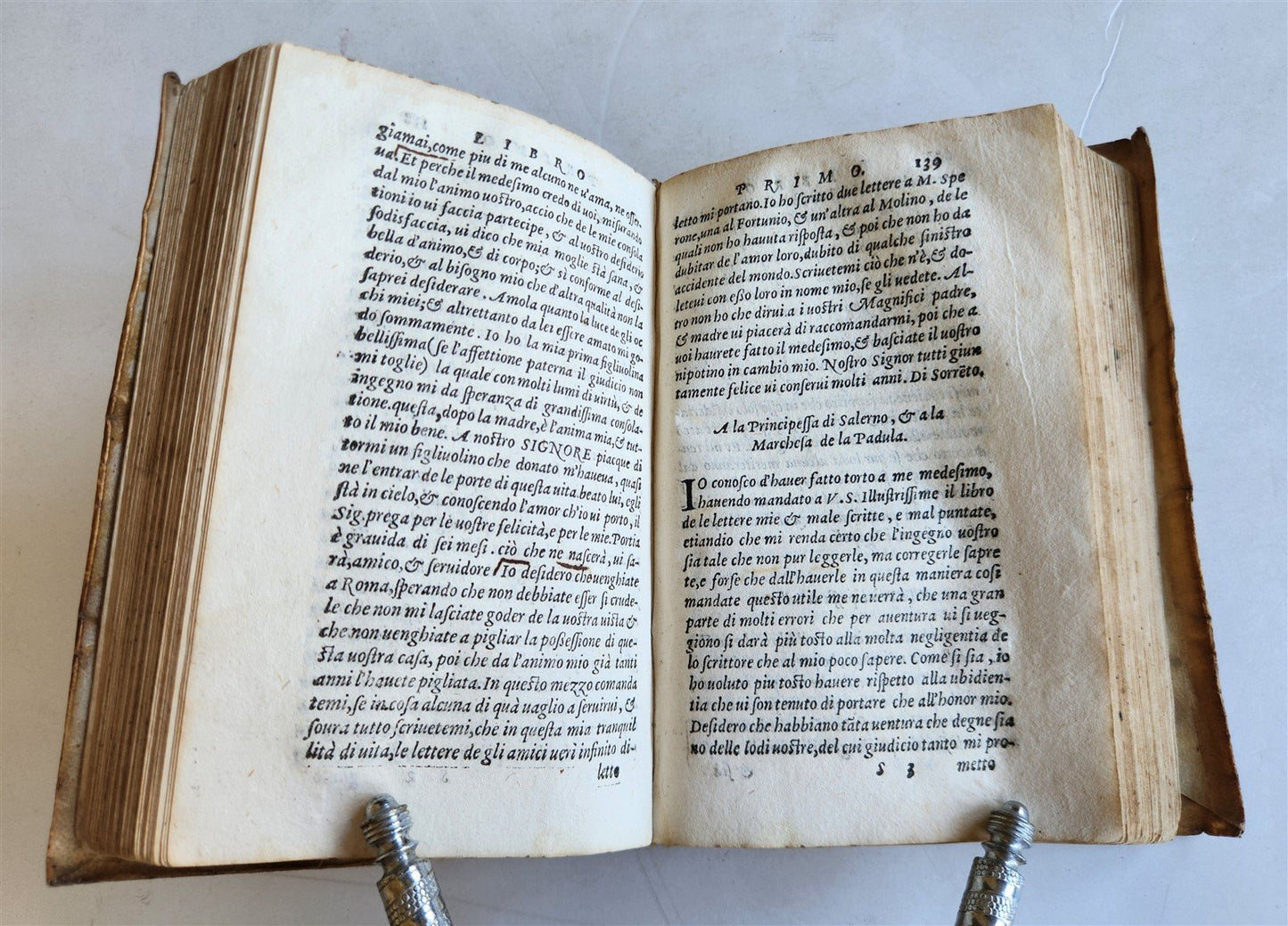 1597 Le lettere di m. Bernardo Tasso antique 16th CENTURY vellum bound