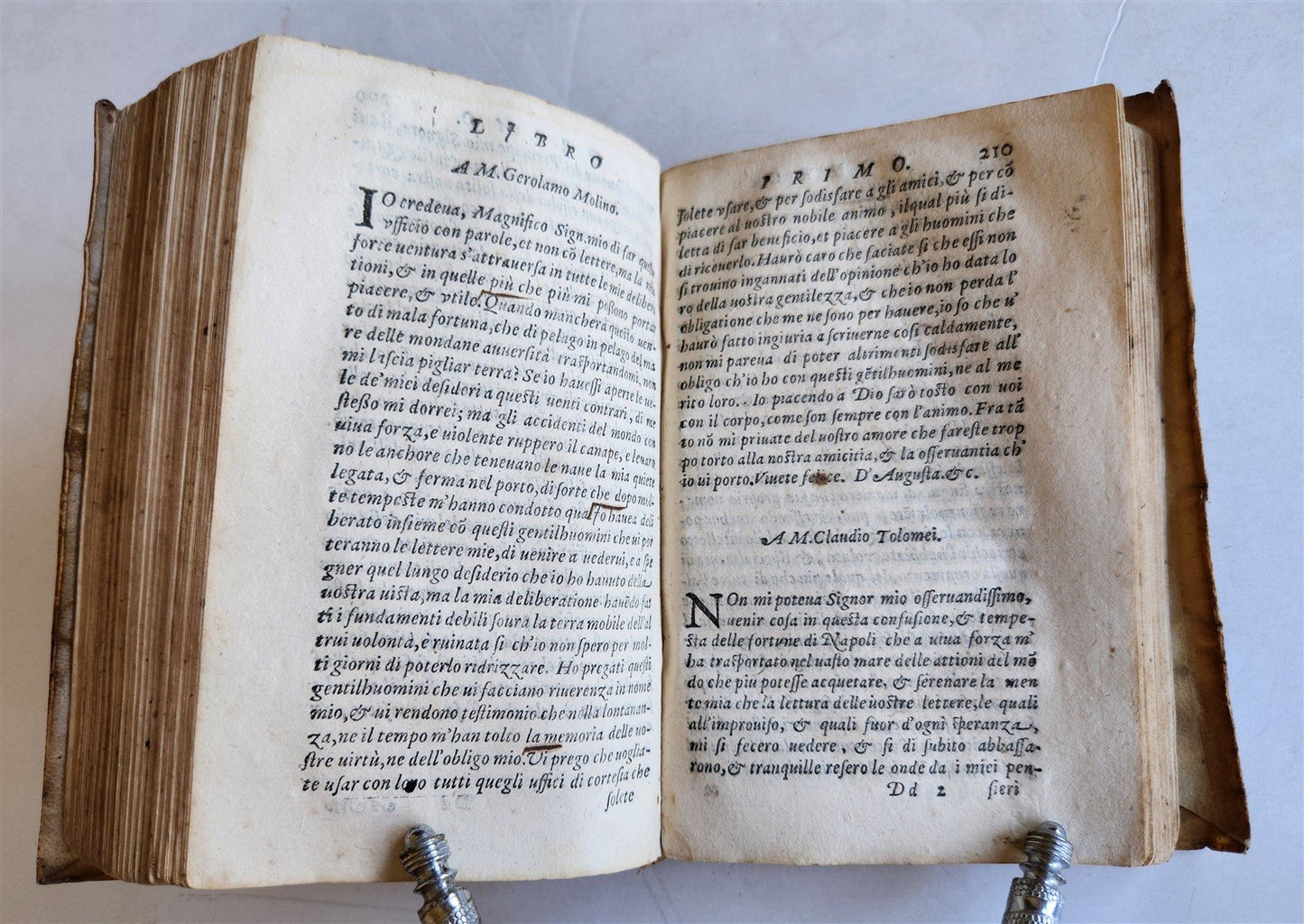 1597 Le lettere di m. Bernardo Tasso antique 16th CENTURY vellum bound
