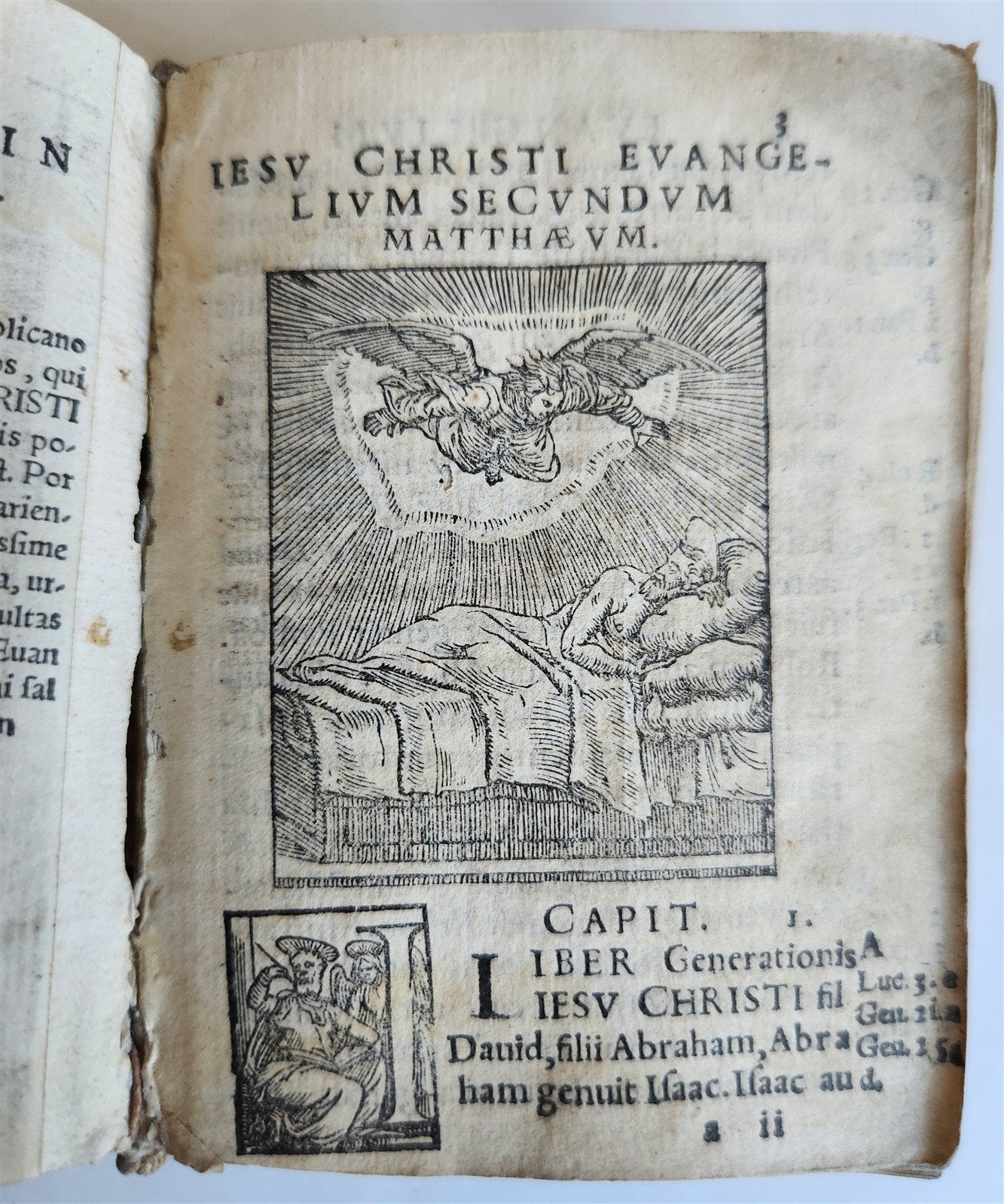 1548 BIBLE in LATIN ILLUSTRATED antique 16th CENTURY vellum TESTAMENTI NOUI