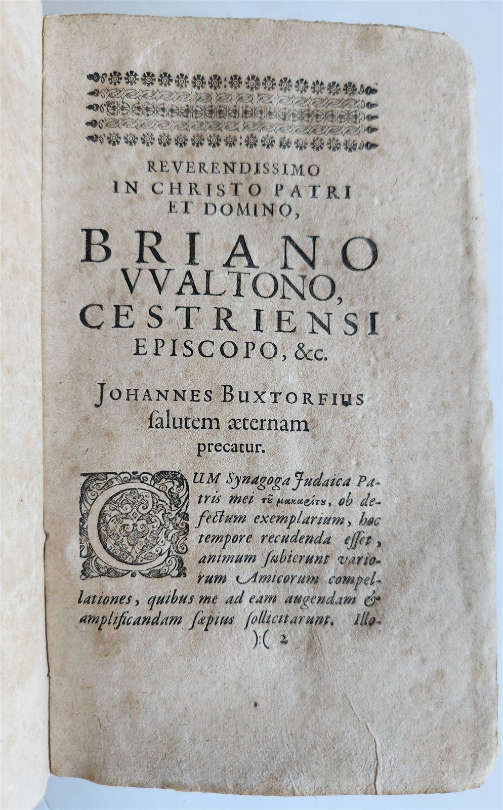 1712 SYNAGOGA JUDAICA by Johannes Buxtorf antique