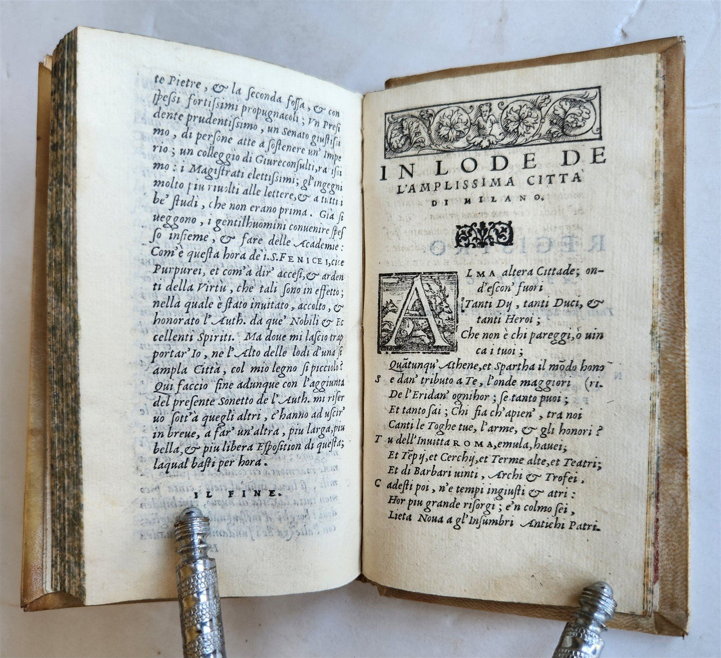 1554 Rime di Antonfrancesco Rainerio gentilhomo milanese ANTIQUE vellum bound