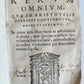 1585 ARISTOTLE WORKS INDEX Rerum Omnium quae in Aristotelis operibus ANTIQUE