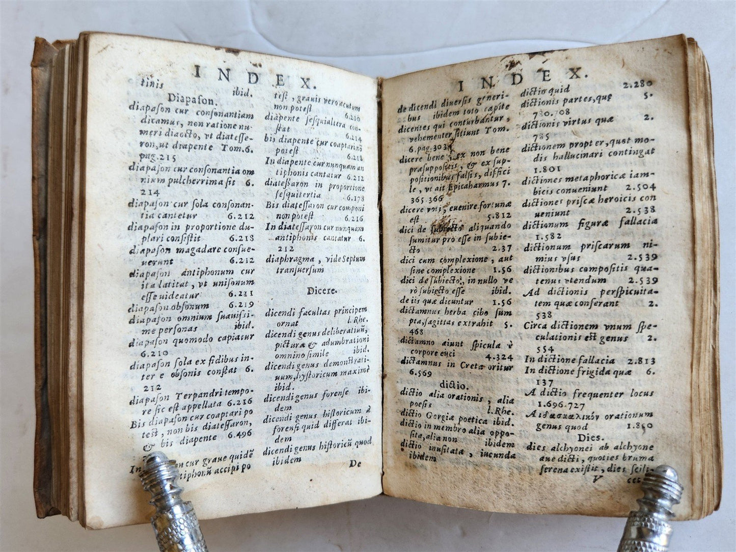 1585 ARISTOTLE WORKS INDEX Rerum Omnium quae in Aristotelis operibus ANTIQUE
