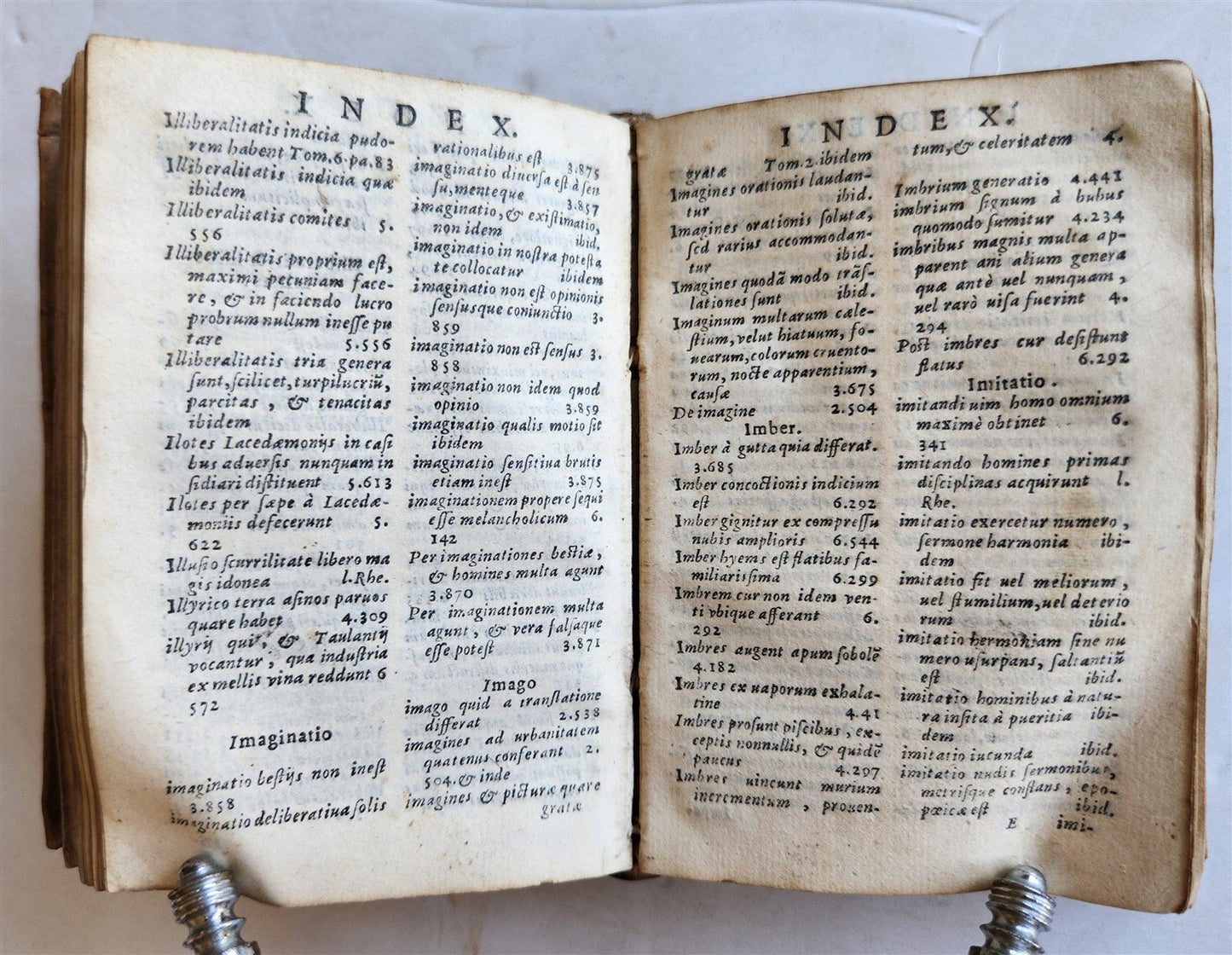 1585 ARISTOTLE WORKS INDEX Rerum Omnium quae in Aristotelis operibus ANTIQUE
