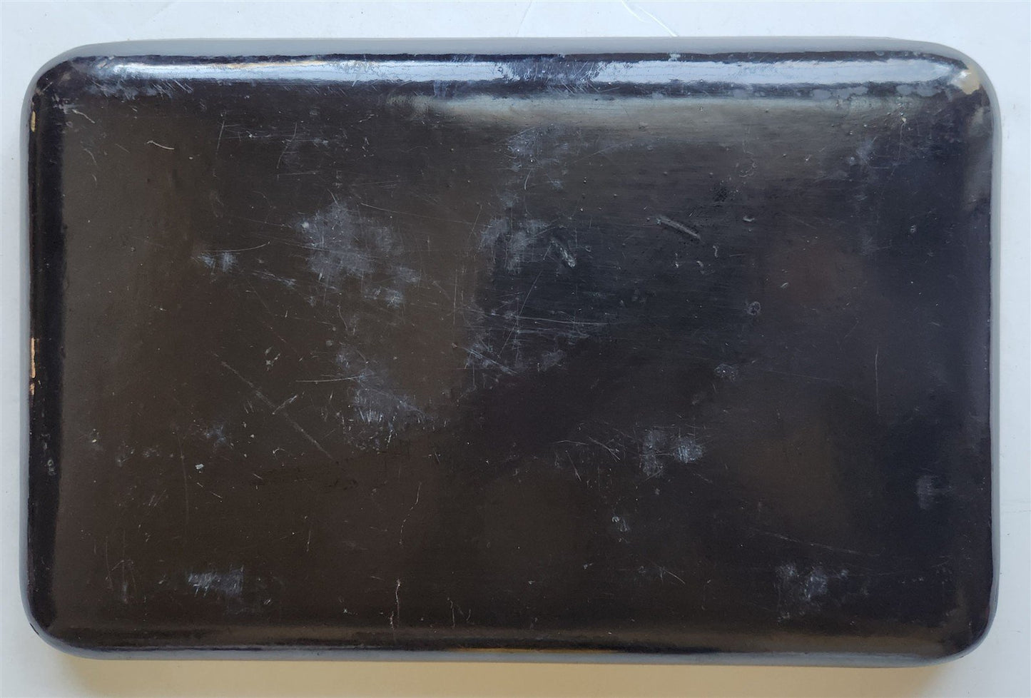 1890s ANTIQUE JAPANESE PAPER - MACHE TRAY Hand painted with art school scene