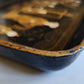 1890s ANTIQUE JAPANESE PAPER - MACHE TRAY Hand painted with art school scene