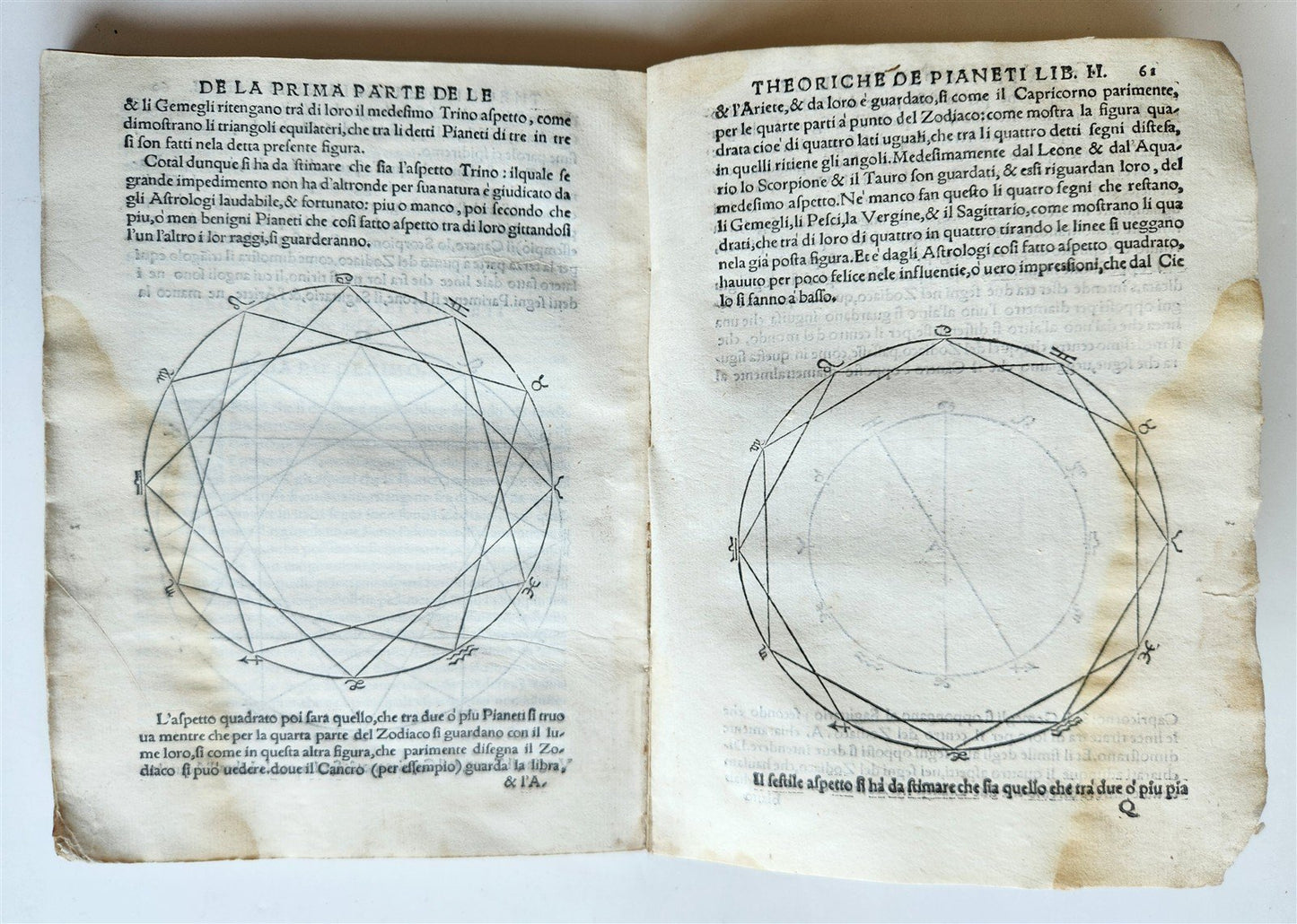 1558 ASTRONOMY & ASTROLOGY Piccolomini ANTIQUE theoriche dei pianeti ILLUSTRATED
