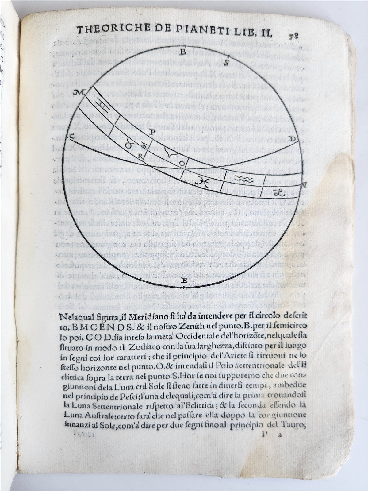 1558 ASTRONOMY & ASTROLOGY Piccolomini ANTIQUE theoriche dei pianeti ILLUSTRATED