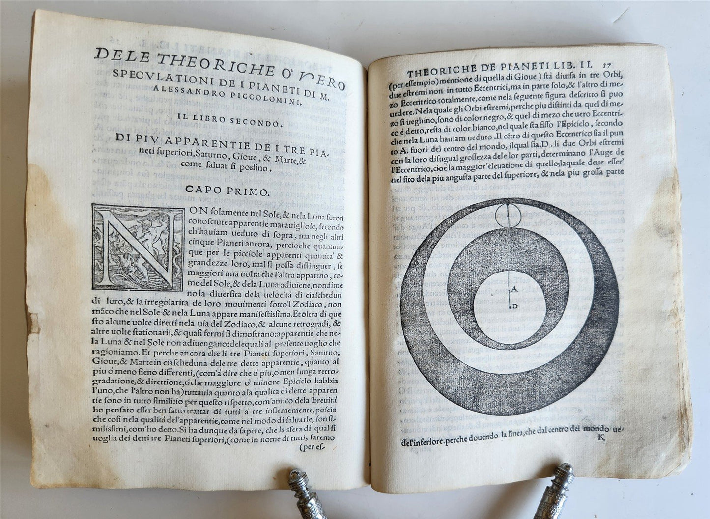 1558 ASTRONOMY & ASTROLOGY Piccolomini ANTIQUE theoriche dei pianeti ILLUSTRATED