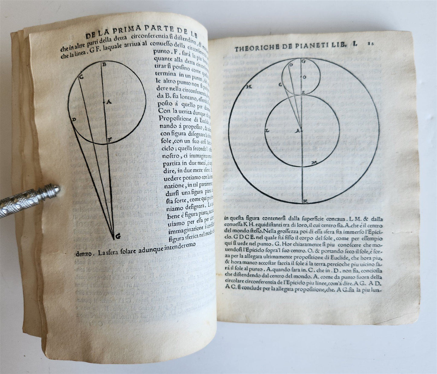 1558 ASTRONOMY & ASTROLOGY Piccolomini ANTIQUE theoriche dei pianeti ILLUSTRATED