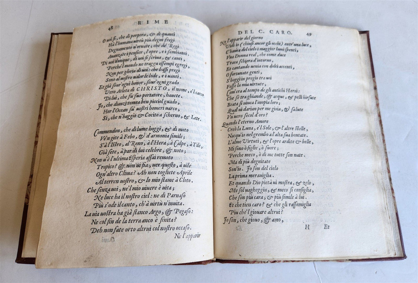 1572 POETRY by ANNIBAL CARO antique ALDINE PRESS 16th CENT appresso Aldo Manutio