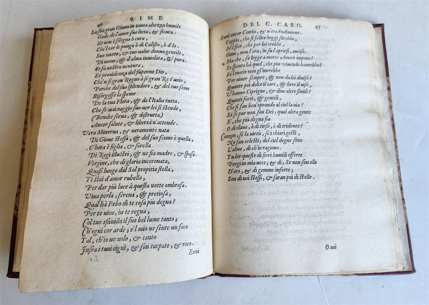 1572 POETRY by ANNIBAL CARO antique ALDINE PRESS 16th CENT appresso Aldo Manutio