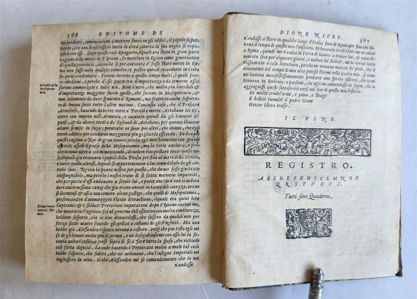 1586 HISTORY of 25 ROMAN EMPERORS from Pompey to Alexander Severus antique 16 C.