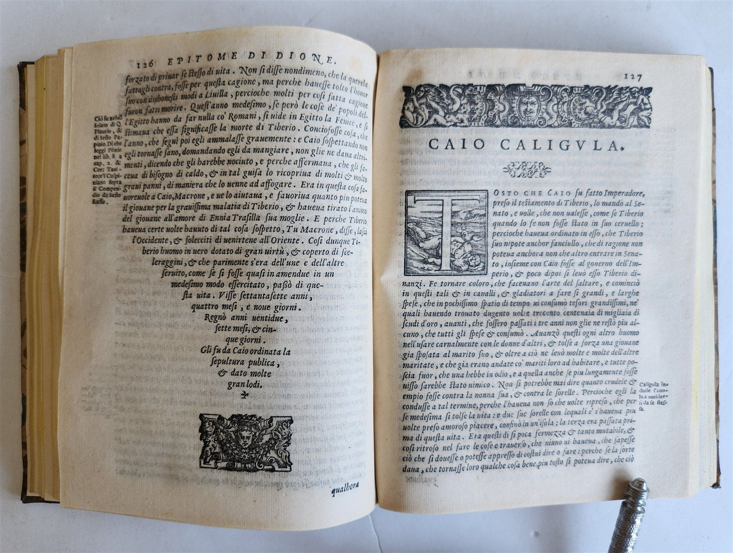 1586 HISTORY of 25 ROMAN EMPERORS from Pompey to Alexander Severus antique 16 C.