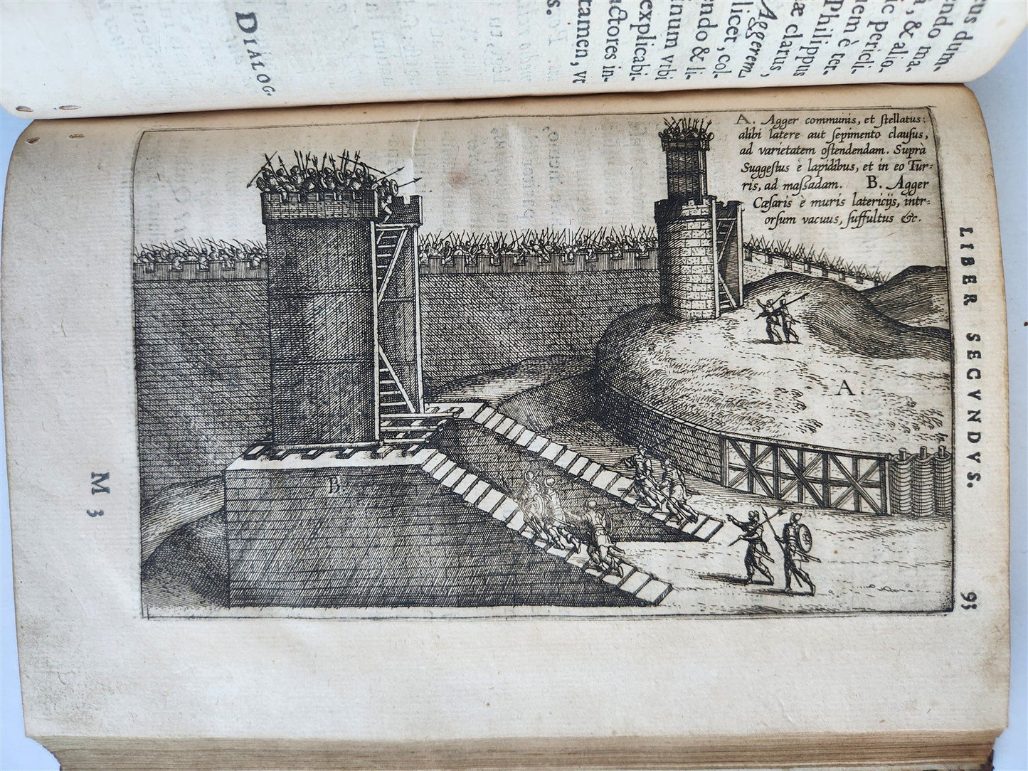 1596 WAR MACHINES of ANCIENT ROME LIPSIUS TREATISE antique ILLUSTRATED Plantin