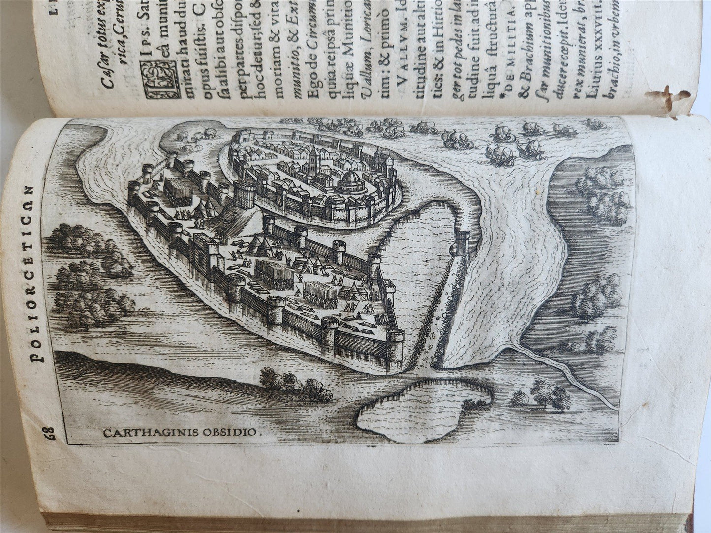 1596 WAR MACHINES of ANCIENT ROME LIPSIUS TREATISE antique ILLUSTRATED Plantin
