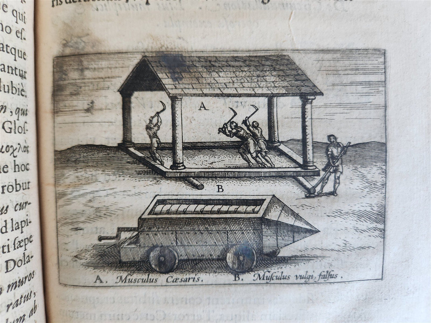 1596 WAR MACHINES of ANCIENT ROME LIPSIUS TREATISE antique ILLUSTRATED Plantin