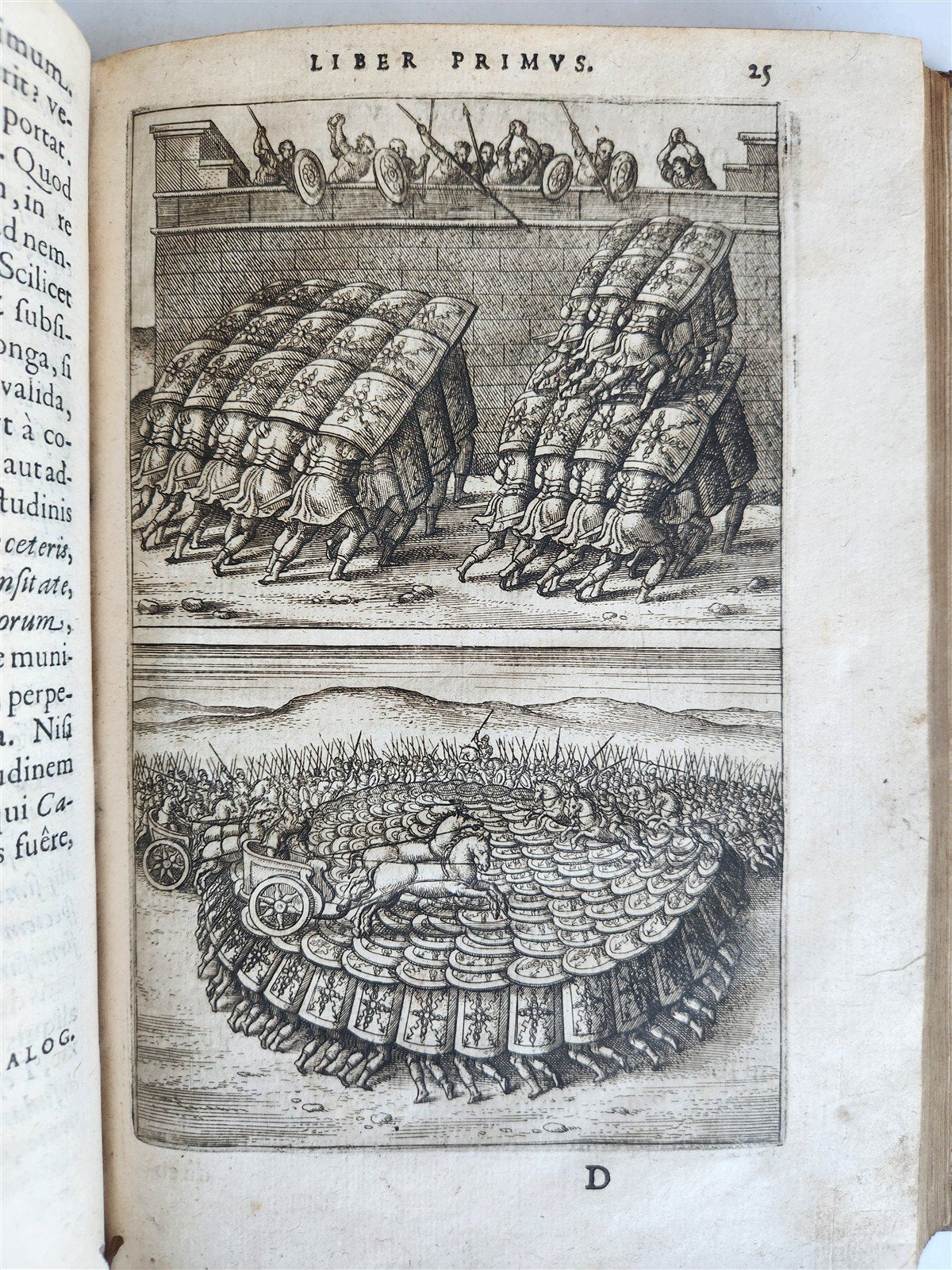 1596 WAR MACHINES of ANCIENT ROME LIPSIUS TREATISE antique ILLUSTRATED Plantin