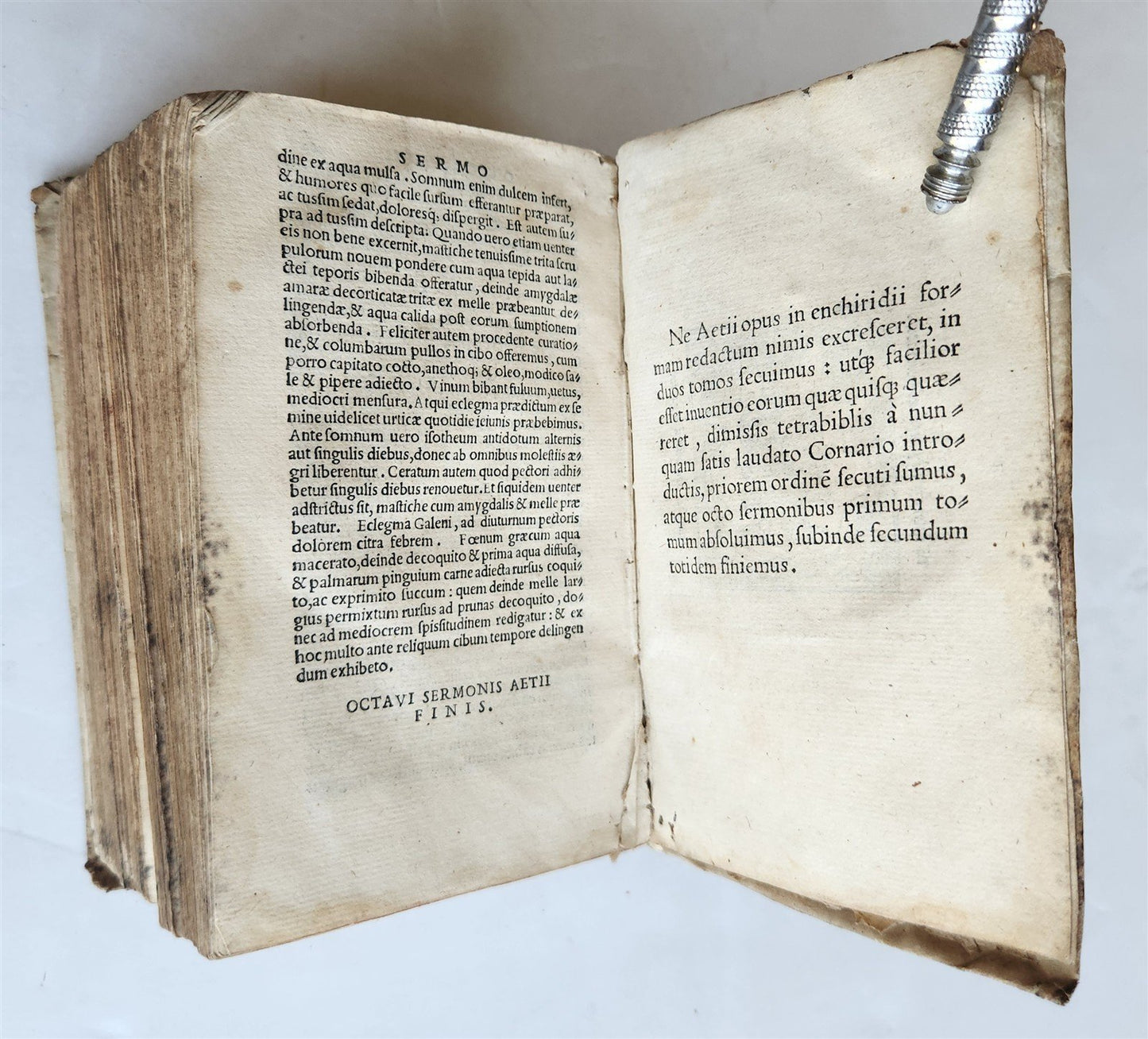 1543 MEDICAL TREATISE by Aetius Amidenus antique 16th CENTURY vellum bound