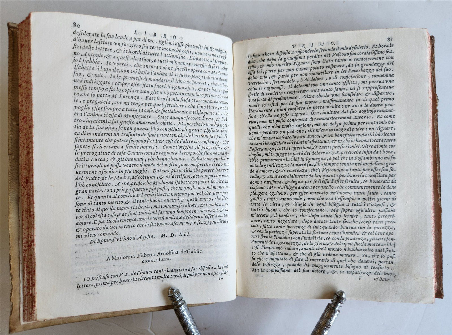 1591 De le lettere familiari by ANNIBALE CARO antique VELLUM BOUND