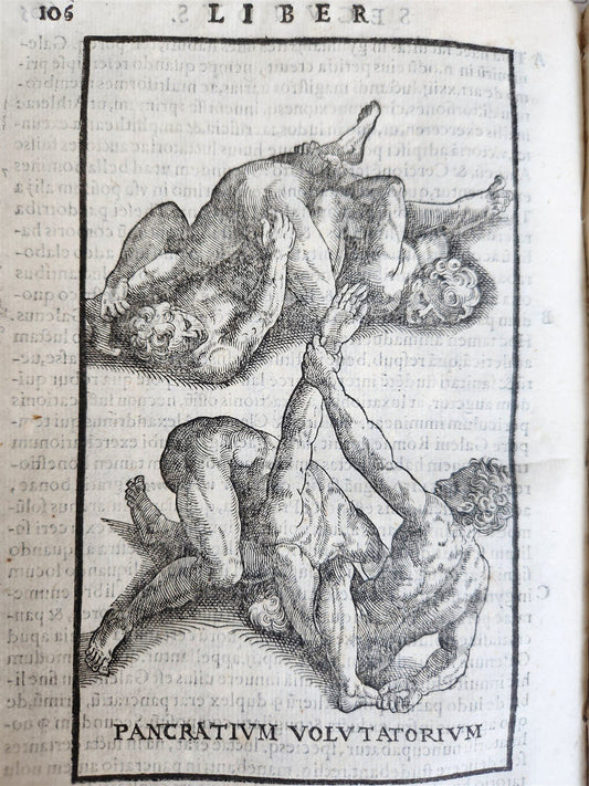 1601 DE ARTE GYMNASTICA antique ILLUSTRATED first treatise on sports medicine