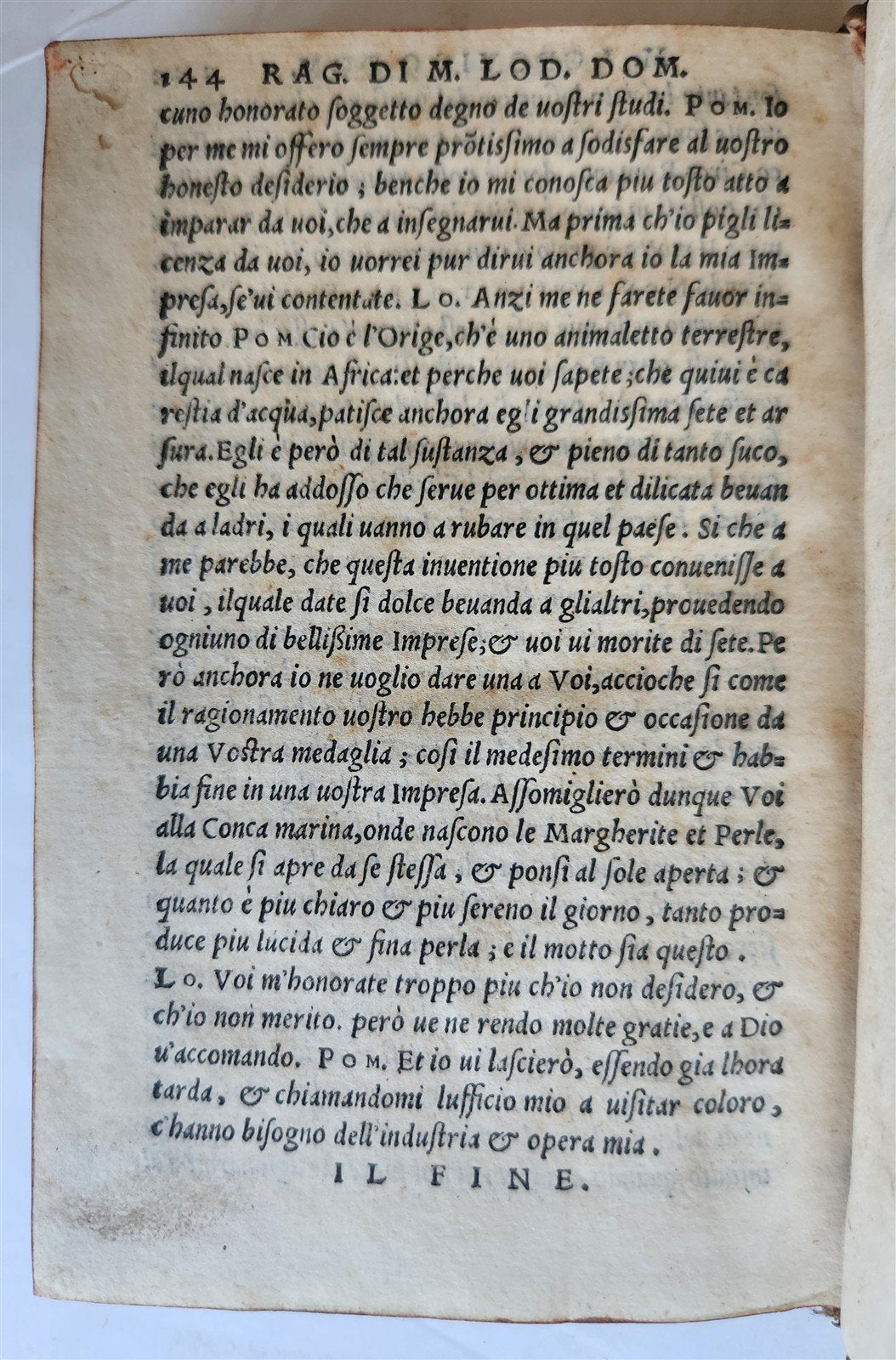 1557 PAOLO GIOVO antique Dialogo dell'imprese militari 16th CENTURY