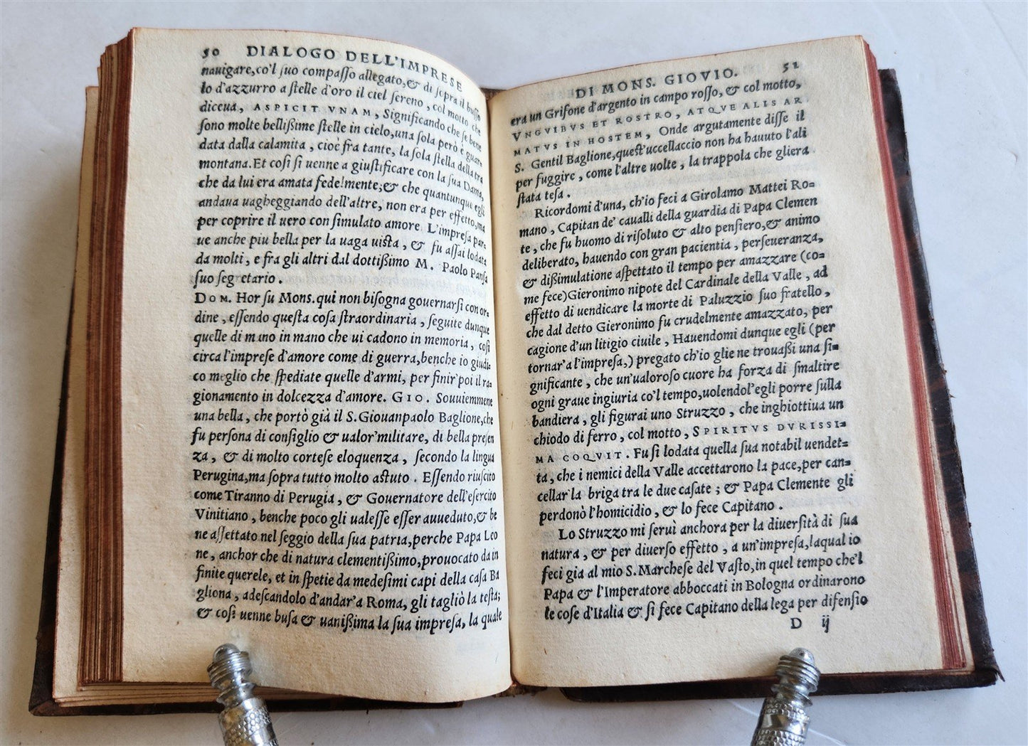 1557 PAOLO GIOVO antique Dialogo dell'imprese militari 16th CENTURY