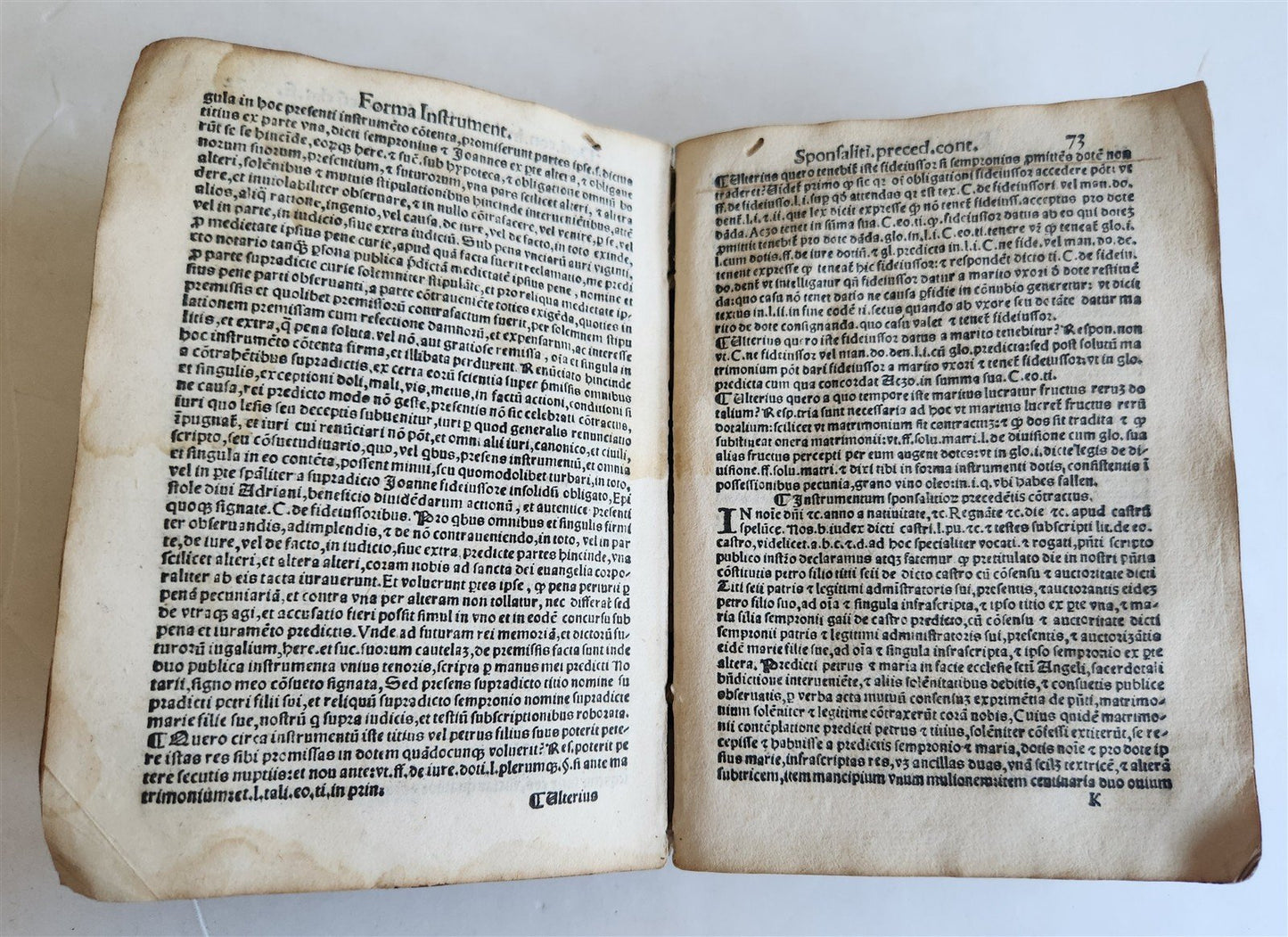 1538 POST-INCUNABULA LEGAL TREATISE antique 16th CENTURY rare