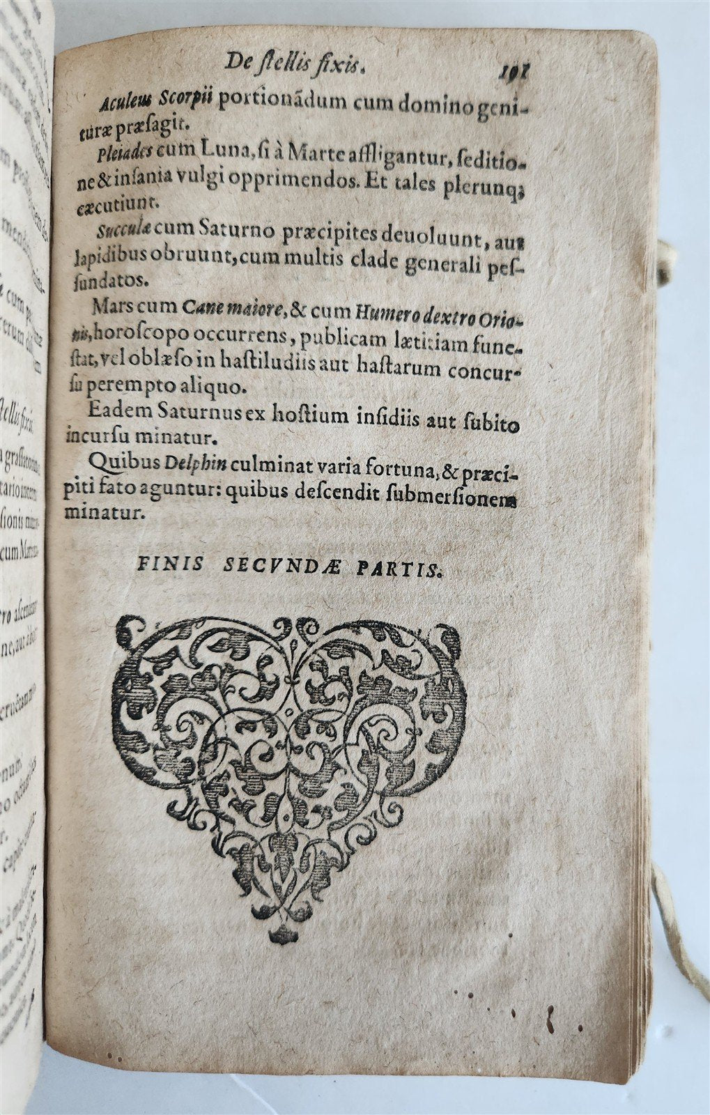 1602 ASTROLOGY TREATISE by Rantzau Henrik antique 17th CENTURY rare