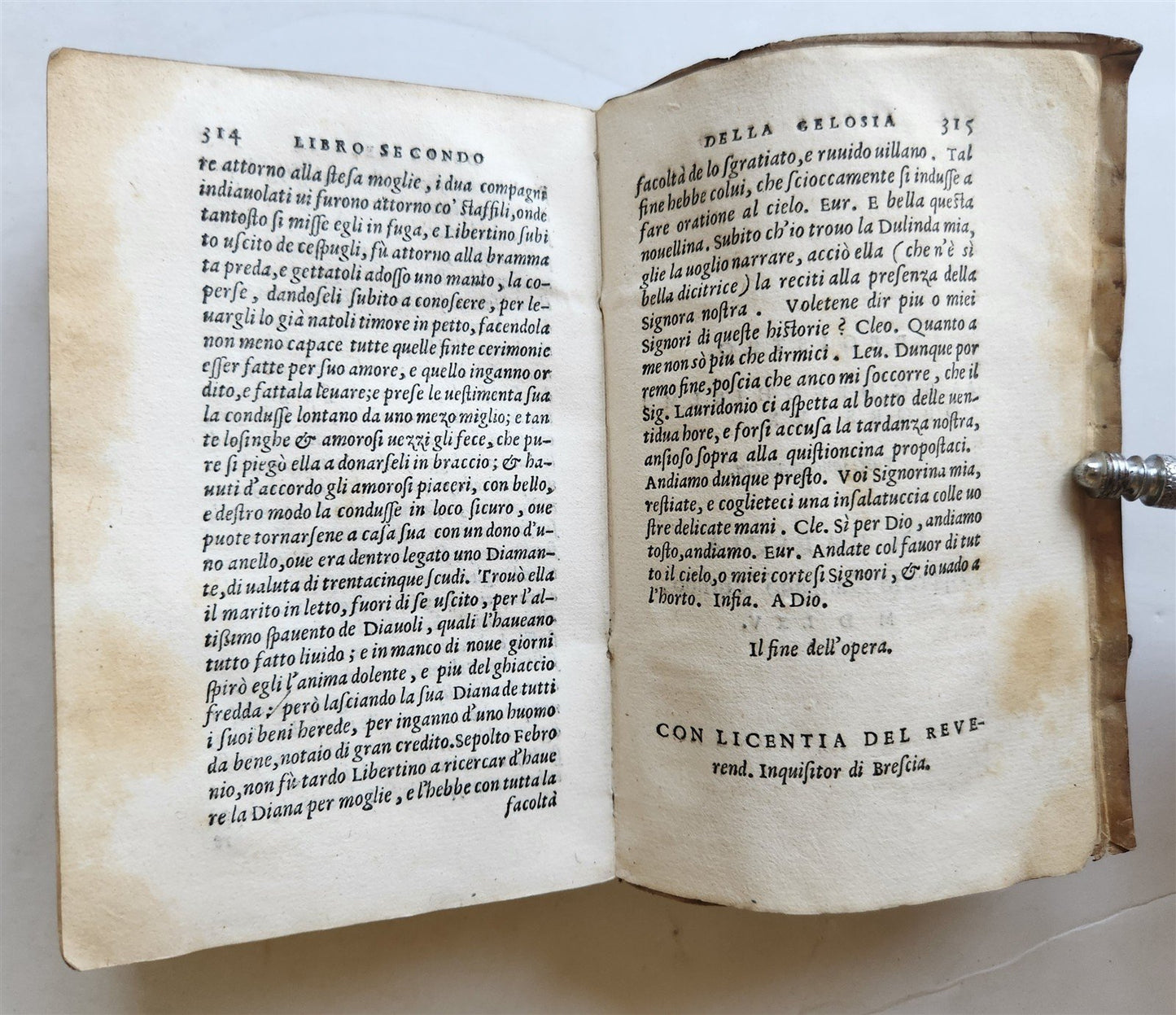 1566 ANTIDOTE to JEALOUSY antique ANTIDOTO DELLA GELOSIA Levantio da Guidicciolo