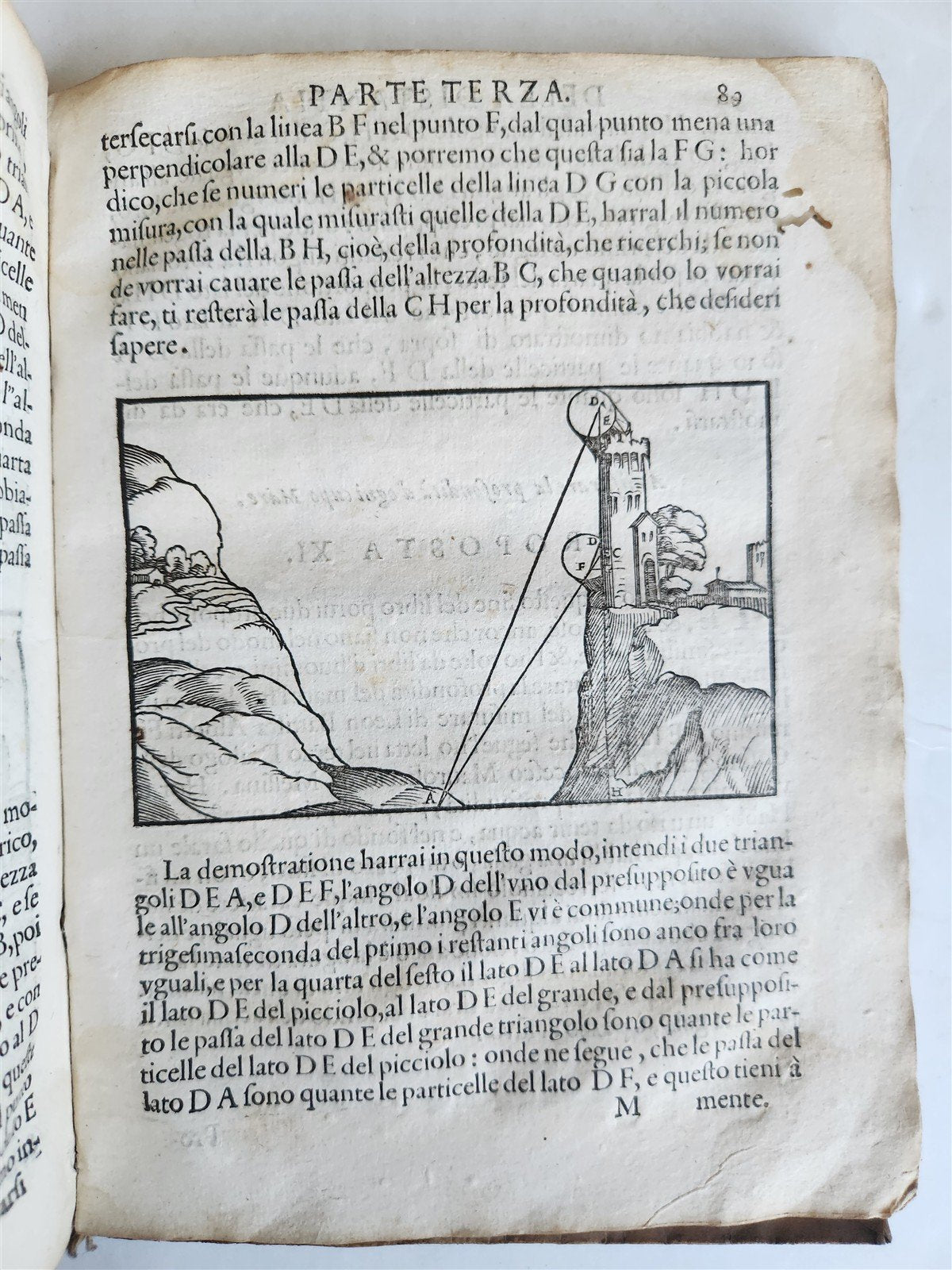 1595 GEOMETRY ILLUSTRATED antique GEOMETRICI di SILVIO BELLI VICENTINO