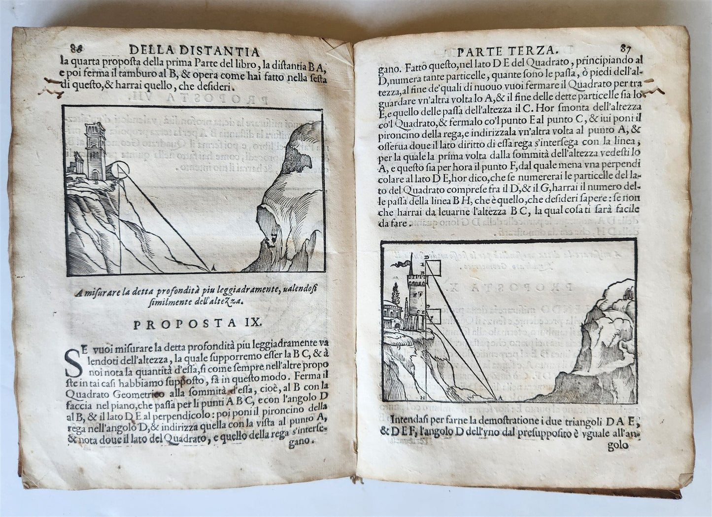 1595 GEOMETRY ILLUSTRATED antique GEOMETRICI di SILVIO BELLI VICENTINO