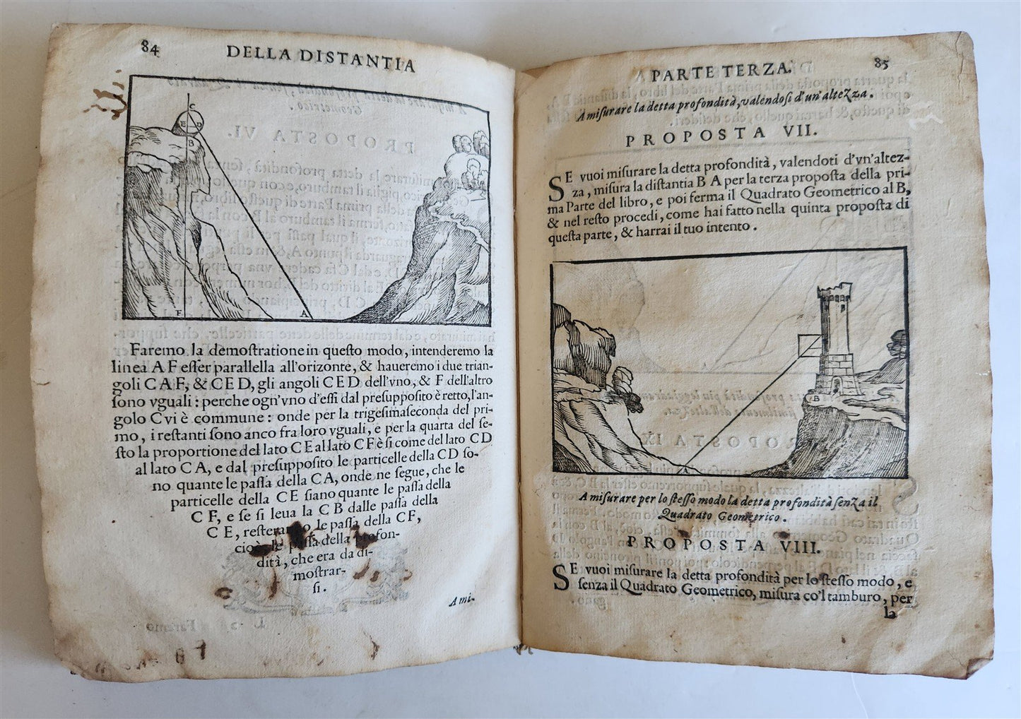 1595 GEOMETRY ILLUSTRATED antique GEOMETRICI di SILVIO BELLI VICENTINO