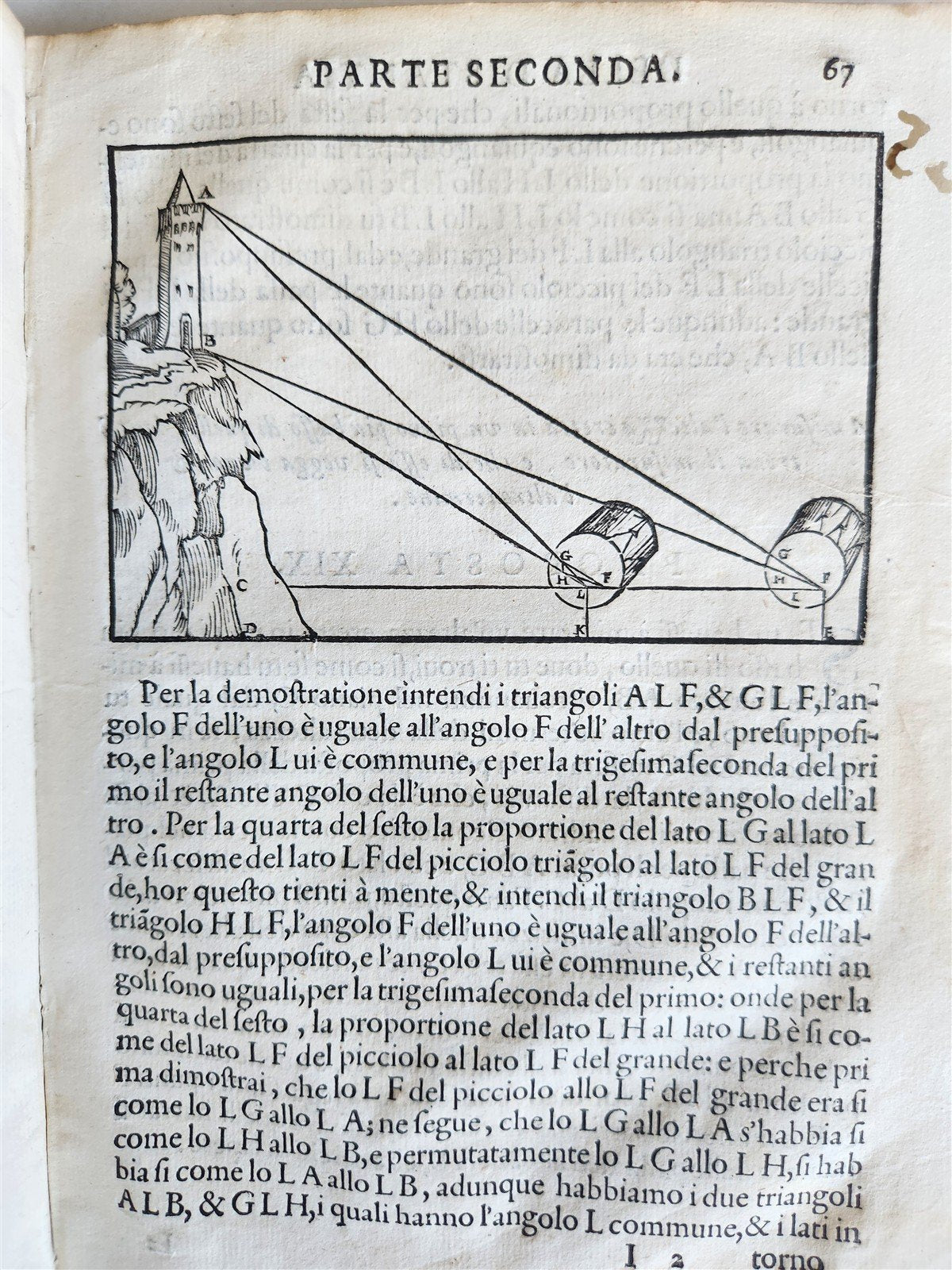 1595 GEOMETRY ILLUSTRATED antique GEOMETRICI di SILVIO BELLI VICENTINO