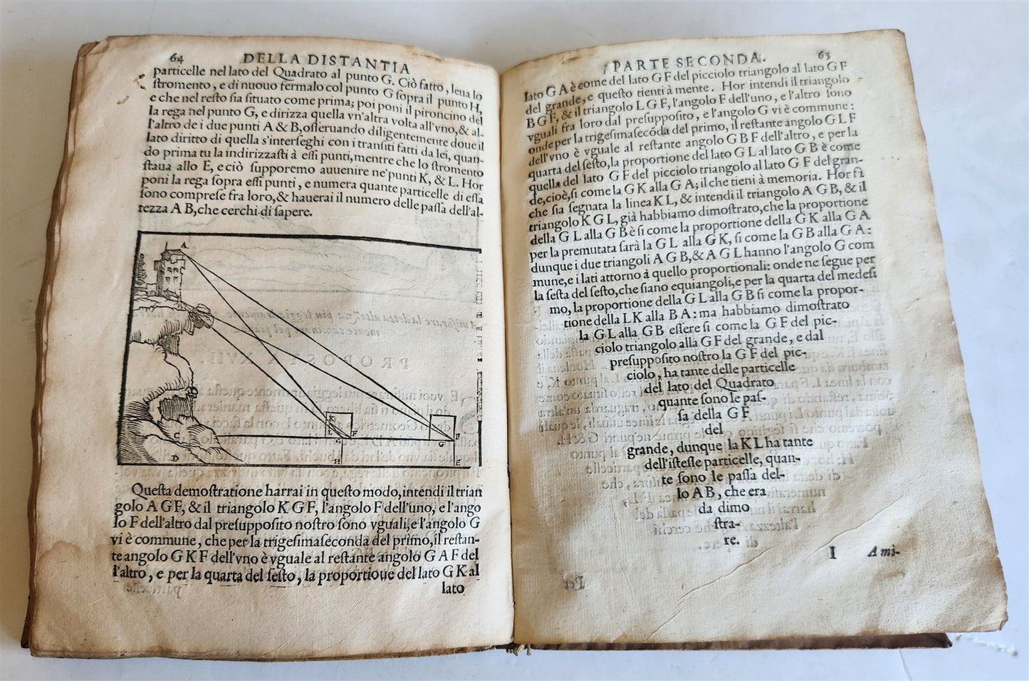 1595 GEOMETRY ILLUSTRATED antique GEOMETRICI di SILVIO BELLI VICENTINO