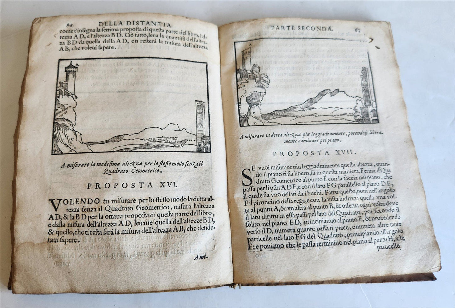 1595 GEOMETRY ILLUSTRATED antique GEOMETRICI di SILVIO BELLI VICENTINO