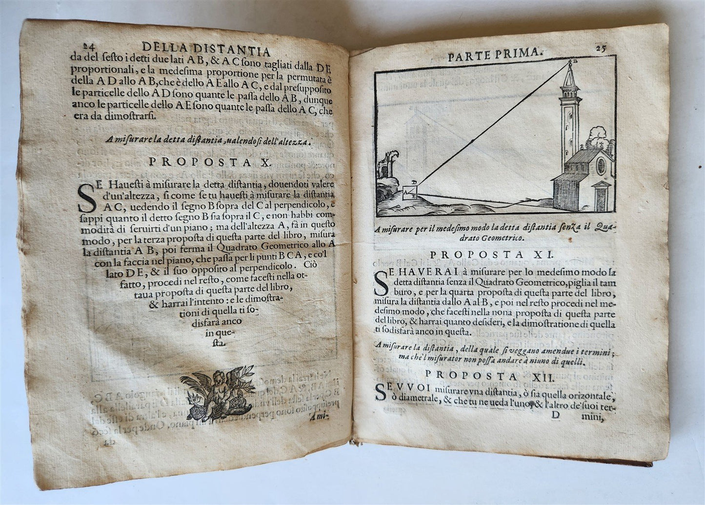 1595 GEOMETRY ILLUSTRATED antique GEOMETRICI di SILVIO BELLI VICENTINO