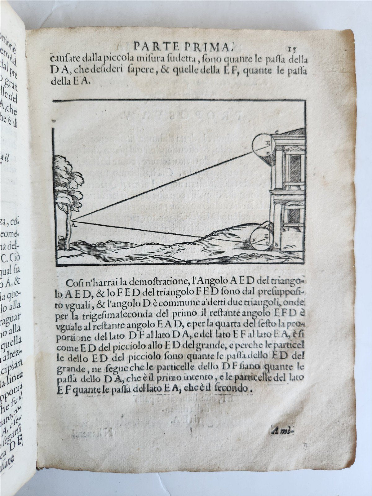 1595 GEOMETRY ILLUSTRATED antique GEOMETRICI di SILVIO BELLI VICENTINO