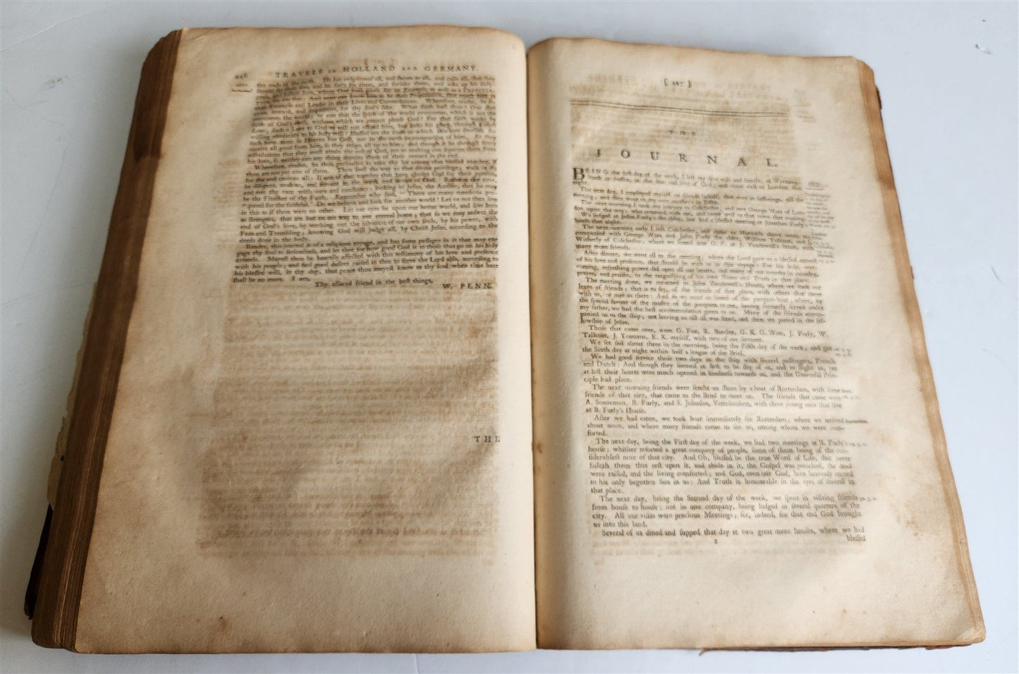 1771 WILLIAM PENN Select Work & Journal of His Life ANTIQUE folio in English