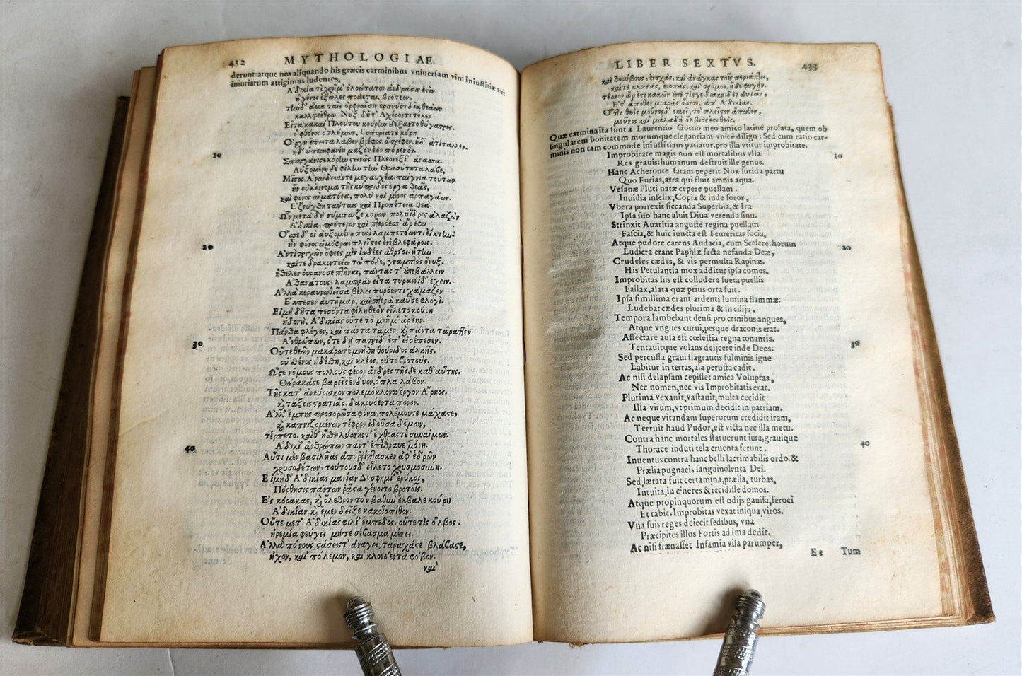 1581 GRECO-ROMAN MYTHOLOGY by Natale Conti ANTIQUE vellum bound 16th century