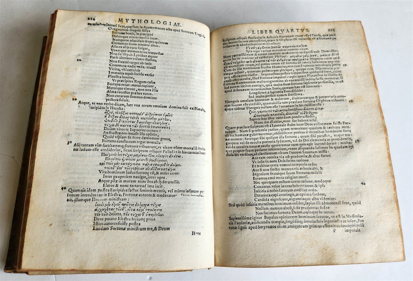 1581 GRECO-ROMAN MYTHOLOGY by Natale Conti ANTIQUE vellum bound 16th century