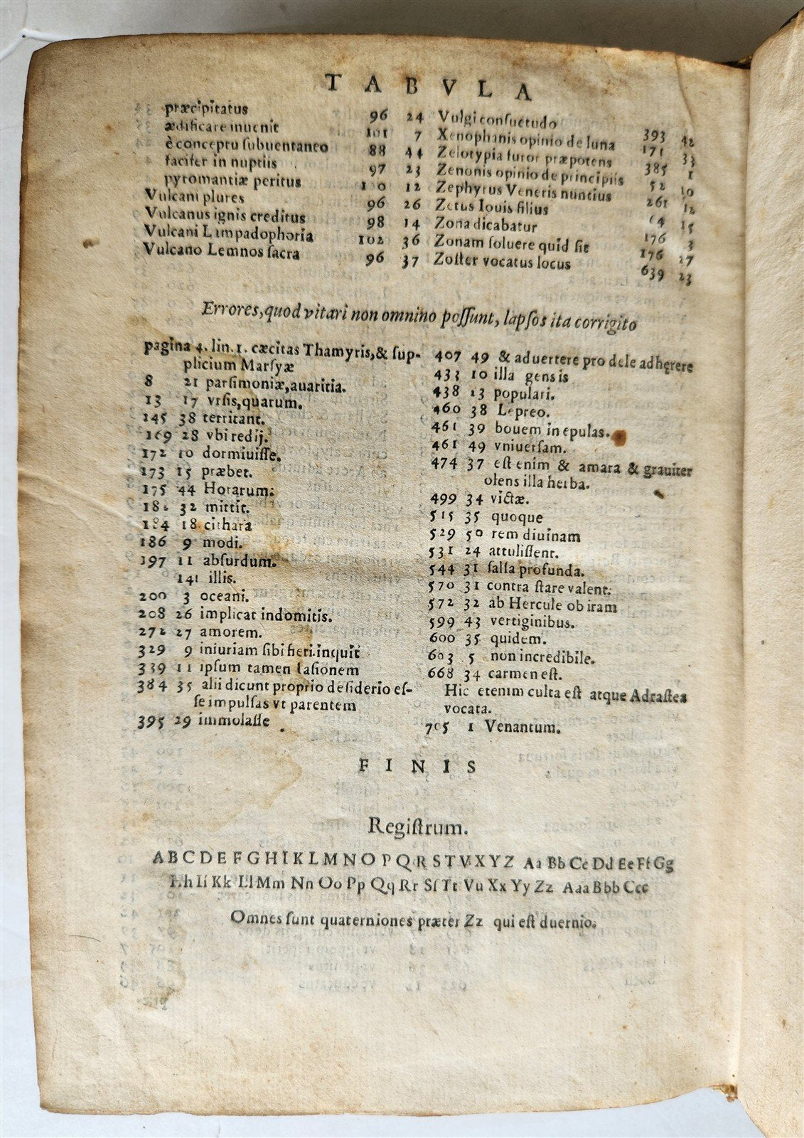 1581 GRECO-ROMAN MYTHOLOGY by Natale Conti ANTIQUE vellum bound 16th century