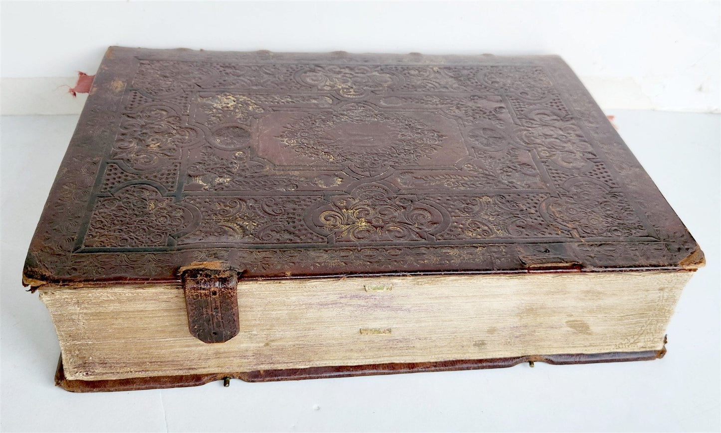 1723 MISSALE ROMANUM antique FOLIO beautiful binding ILLUSTRATED